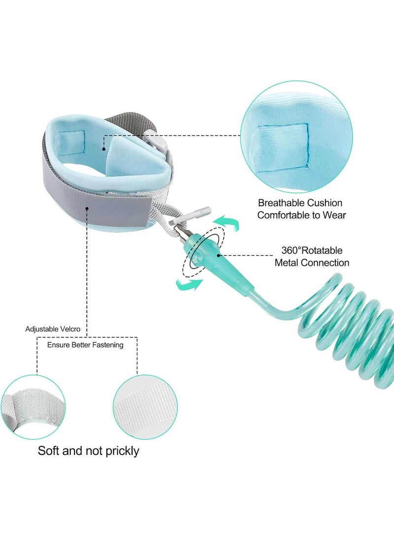 سوار معصم أمان للأطفال بطول 1.5 متر - سوار متين مضاد للضياع للأطفال الصغار، أساور آمنة مريحة وقابلة للتعديل لمنع الأطفال من الضياع - (اخضر فاتح) - Image 4